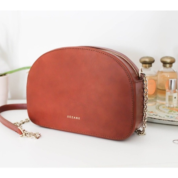 Sezane Handbags - NEW Sezane Caramel Dean Bag with crossbody chain